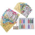 Hot selling Colorful children sand painting card Sand painting set with color box packing